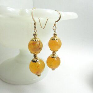 Faux Amber Earrings